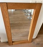 Zware eikenhouten Spiegel - Rechthoekig, Ophalen, 100 tot 150 cm, Zo goed als nieuw, 75 tot 100 cm