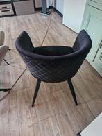 Eetkamerstoelen 2 stuks. Zwart verlours. Weinig gebruikt., Huis en Inrichting, Stoelen, Ophalen, Zo goed als nieuw