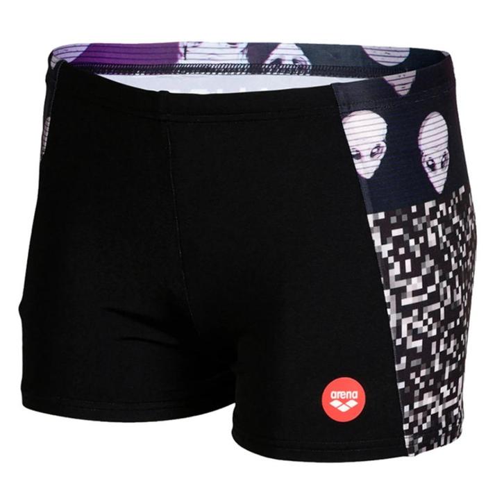 Nieuwe Arena B Crazy Swim Jr Short Placement Black Multi, Kinderen en Baby's, Kinderkleding | Kinder-zwemkleding, Nieuw, Zwembroek