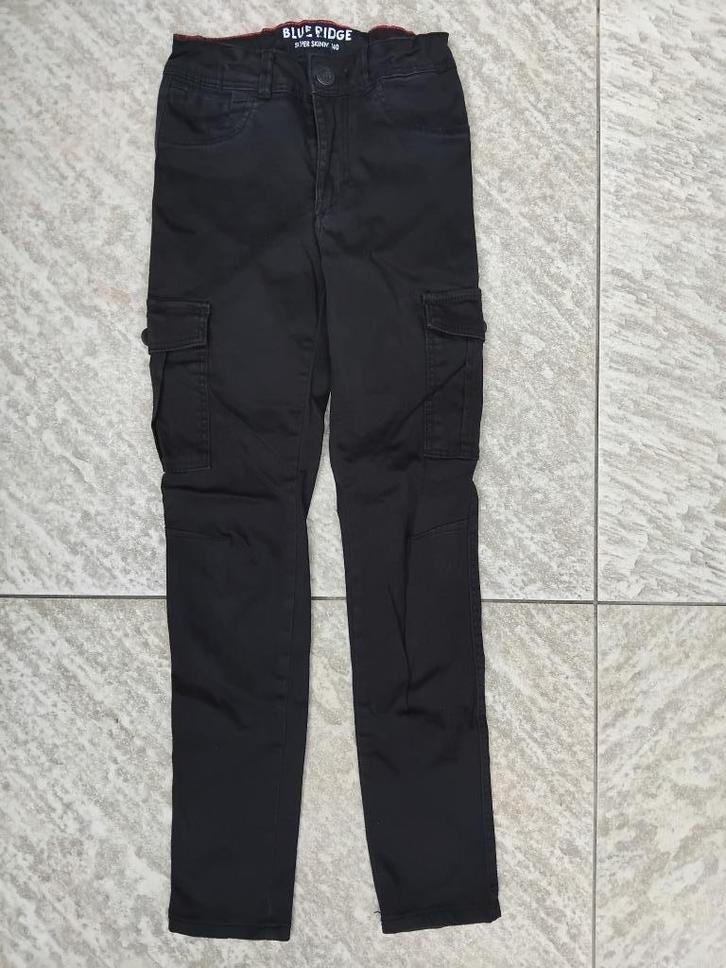 Blue Ridge WE cargo broek super skinny zwart maat 140, Kinderen en Baby's, Kinderkleding | Maat 140, Zo goed als nieuw, Meisje