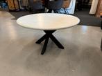 Salontafel rond 80x45 wit met zwart metaal nu 50,-, Ophalen, 50 tot 100 cm, Rond, Nieuw