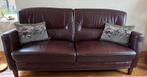 3 zits bank, old saddle leer, kleur roodbruin., Huis en Inrichting, Ophalen