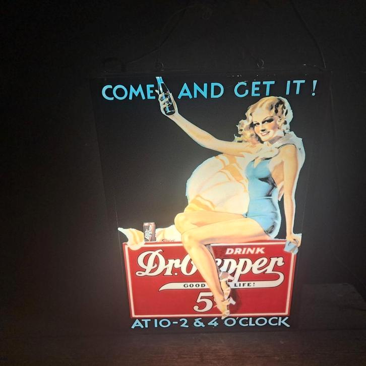 Dr.Pepper lichtbak, Verzamelen, Merken en Reclamevoorwerpen, Zo goed als nieuw, Lichtbak of (neon) lamp, Ophalen of Verzenden