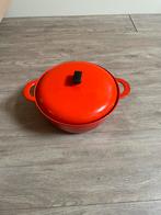 Oranje Gietijzeren Braadpan, Huis en Inrichting, Keuken | Potten en Pannen, Gebruikt, Ophalen of Verzenden, Koekenpan of Braadpan