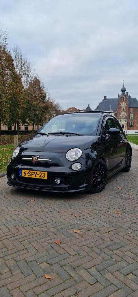 Fiat 500 Abarth 1.4 T jet, Auto's, Fiat, Particulier, ABS, Benzine, Handgeschakeld, Zwart, Zwart, Leder, Voorwielaandrijving, Onderhoudsboekje