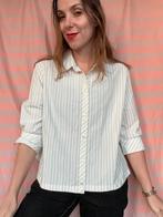Vintage blouse / shirt - overhemd - gestreept - 38/m, Kleding | Dames, Blouses en Tunieken, Gedragen, Maat 38/40 (M), Vintage