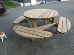 Ronde Talen 8 persoons Picknicktafel met open instap!, Ophalen, Nieuw, Rond, Hout