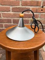 Vintage zilverkleurige hanglamp, Minder dan 50 cm, Metaal, Vintage, Ophalen of Verzenden