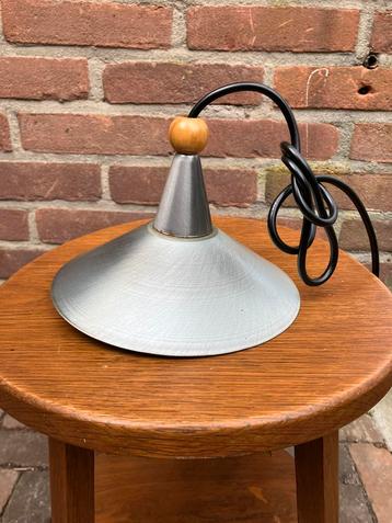 Vintage zilverkleurige hanglamp 