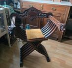 Oude houten leeuwenkop stoel, Antiek en Kunst, Antiek | Meubels | Stoelen en Banken, Ophalen of Verzenden
