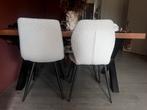 Witte teddy eettafel stoelen, Huis en Inrichting, Stoelen, Ophalen of Verzenden, Gebruikt, Wit, Vier