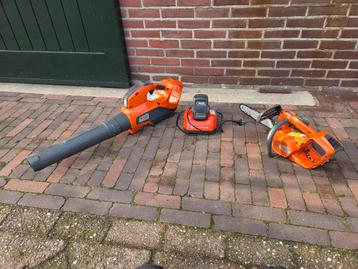 Husqvarna bladblazer tophandle kettingzaag accuset. beschikbaar voor biedingen