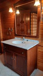 Badkamer wastafelkast met spiegel leuk bod en dan kan weg, Minder dan 100 cm, 25 tot 50 cm, Gebruikt, Spiegelkast