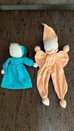 2 zachte lappenpoppen - antroposofische poppen - sussekind, Ophalen of Verzenden, Gebruikt, Pop