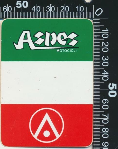 Sticker: Aspes Motocicli, Verzamelen, Stickers, Zo goed als nieuw, Auto of Motor, Ophalen of Verzenden