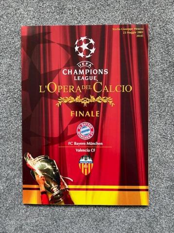 CL Finale 2001 voetbal programma  Bayern Munchen - Valencia beschikbaar voor biedingen