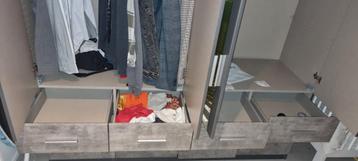 Klerenkast met roede, 8 lades & spiegel  - 180Bx200Hx55D cm - afbeelding 13