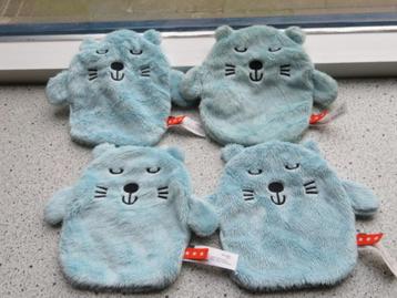 Knuffeldoek slapend beertje of poes van Hema licht blauw beschikbaar voor biedingen