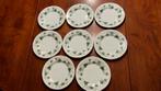 Duchess IVY  8 stuks gebaksbordjes klimop, Ophalen of Verzenden, Zo goed als nieuw, Porselein, Bord of Schaal