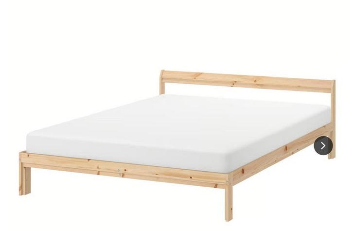 Ikea Neiden Bed 140x200, Huis en Inrichting, Slaapkamer | Bedden, Gebruikt, Tweepersoons, 140 cm, 200 cm, Hout, Bruin, Ophalen
