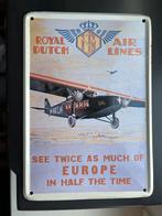 KLM Herinneringsbordje - Royal Dutch Airlines, Ophalen of Verzenden