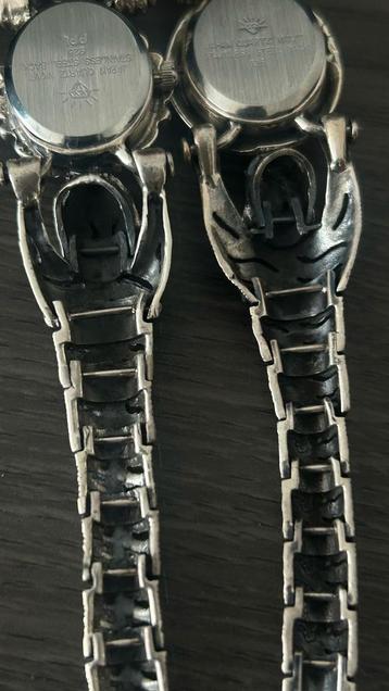 Unieke Zilveren Dameshorloges met Krokodil Design  beschikbaar voor biedingen