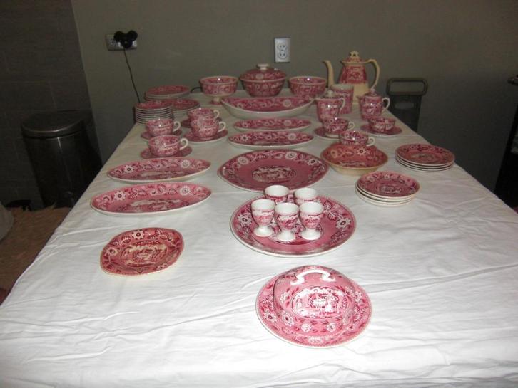 Prachtig oud servies Ceramique teadrinker in onderdelen, Antiek en Kunst, Antiek | Servies compleet, Ophalen