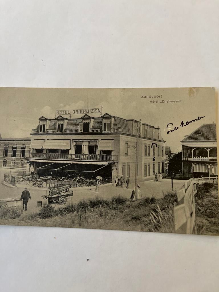 ansichtkaart Zandvoort Hotel Driehuizen, Ophalen of Verzenden, Voor 1920, Gelopen, Noord-Holland