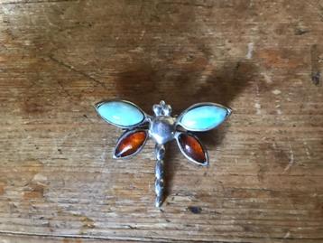 Broche zilver libelle beschikbaar voor biedingen