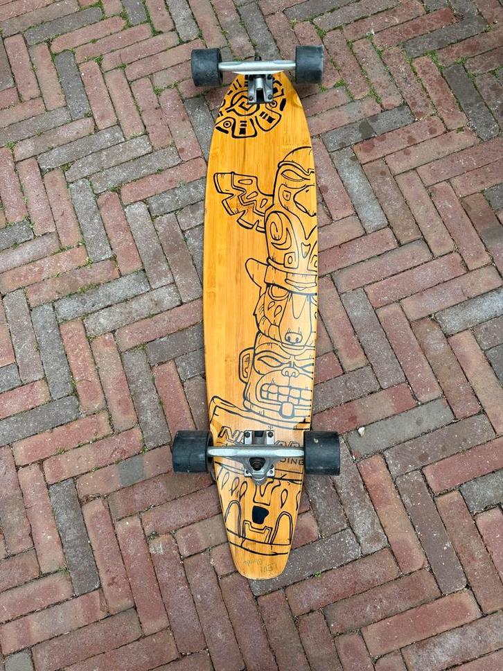 Nijdam Longboard - Perfect voor Cruisen!, Sport en Fitness, Skateboarden, Gebruikt, Skateboard, Longboard, Ophalen