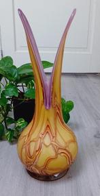 Prachtige glaskunst vaas met een uniek decor, murano, Ophalen of Verzenden