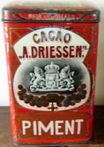 Cacao A Driessen oud groot Cacao blik in goede staat., Ophalen of Verzenden, Gebruikt, Overige, Overige merken