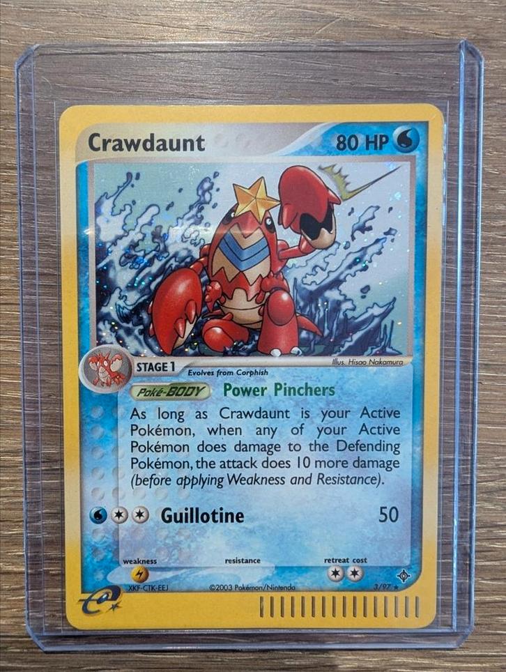 Crawdaunt uit EX Dragon 3/97, Hobby en Vrije tijd, Verzamelkaartspellen | Pokémon, Zo goed als nieuw, Losse kaart, Foil, Ophalen of Verzenden