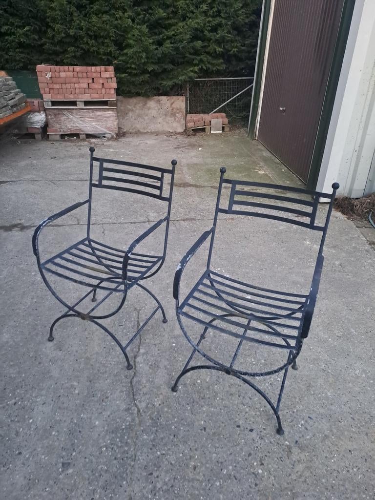 Ijzeren stoelen, Tuin en Terras, Tuinstoelen, Ophalen