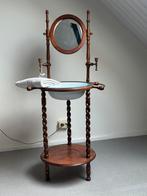 Antiek retro wastafeltje emaille bak wasbak waskom spiegel, Antiek en Kunst, Antiek | Emaille, Ophalen