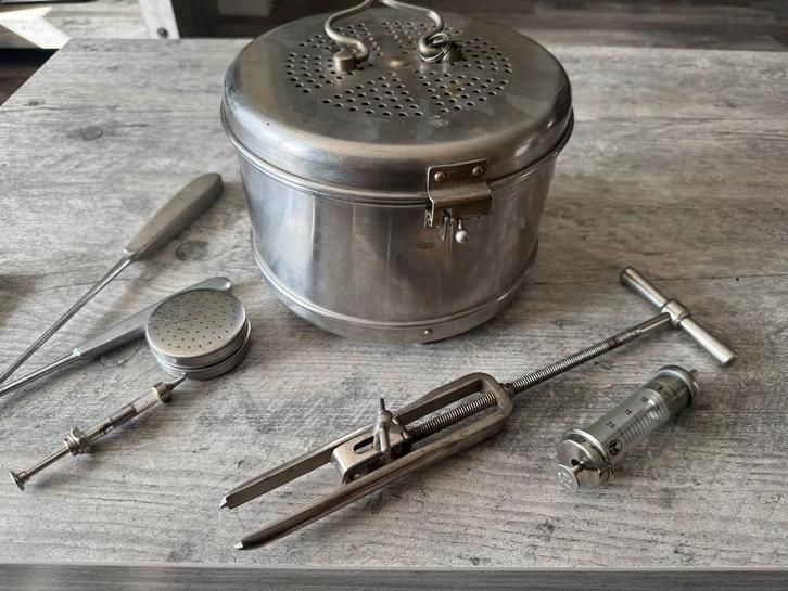 Antieke Medische Instrumenten Set, Antiek en Kunst, Antiek | Gereedschap en Instrumenten, Ophalen of Verzenden