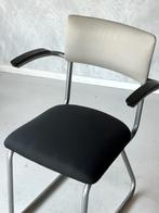 Ahrend de Cirkel eetkamerstoel vintage buisframe zwart grijs, Huis en Inrichting, Gebruikt, Vintage, Ophalen of Verzenden, Metaal
