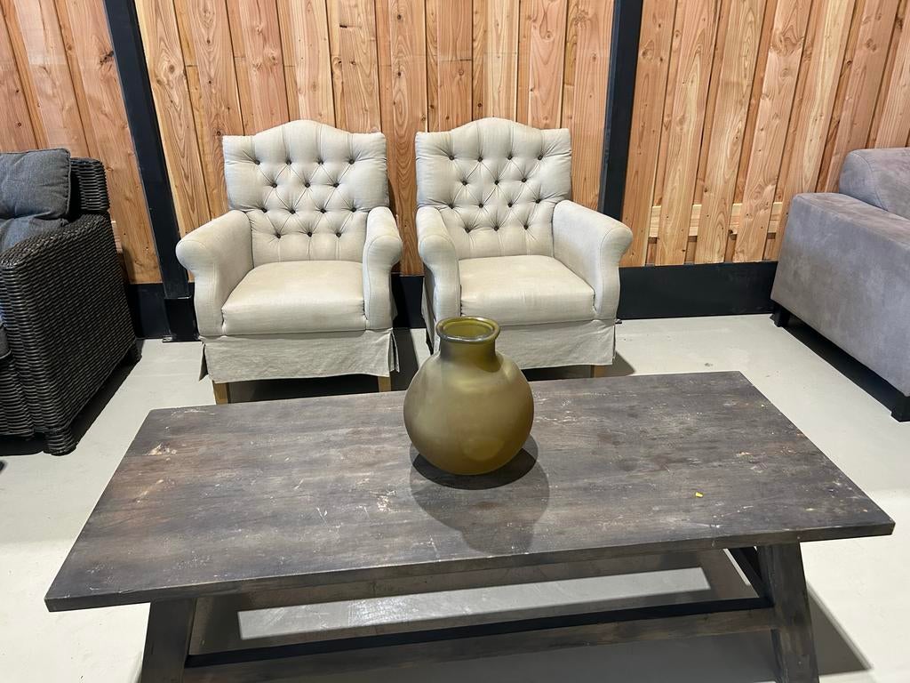 2 prachtige landelijke fauteuils van Woonhuis Elspeet, Huis en Inrichting, Fauteuils, Gebruikt, ., Minder dan 75 cm, Ophalen of Verzenden