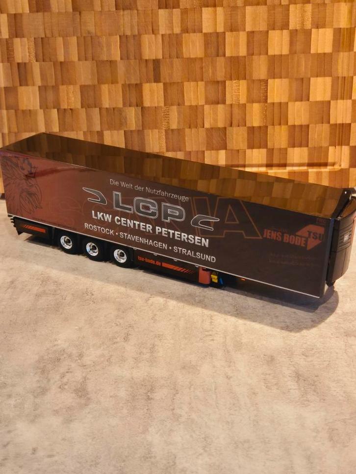 Tekno Jens Bode LCP oplegger / trailer, Hobby en Vrije tijd, Modelauto's | 1:50, Zo goed als nieuw, Bus of Vrachtwagen, Tekno