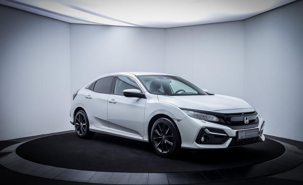 Honda Civic 1.0i-VTEC ELEGANCE FULL LED | CAMERA | PARELMOER, Auto's, Honda, Stof, Zwart, Origineel Nederlands, Handgeschakeld