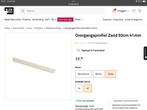 Finifix Overgangsprofiel Zand 93cm - Nieuwstaat, Ophalen, Overige materialen, Lijsten, Zo goed als nieuw