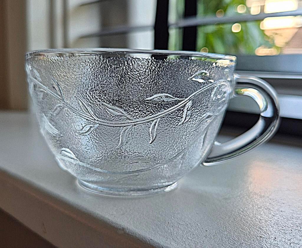 4 Vintage Duralex kopjes, Verzamelen, Glas en Borrelglaasjes, Ophalen of Verzenden, Zo goed als nieuw, Overige typen