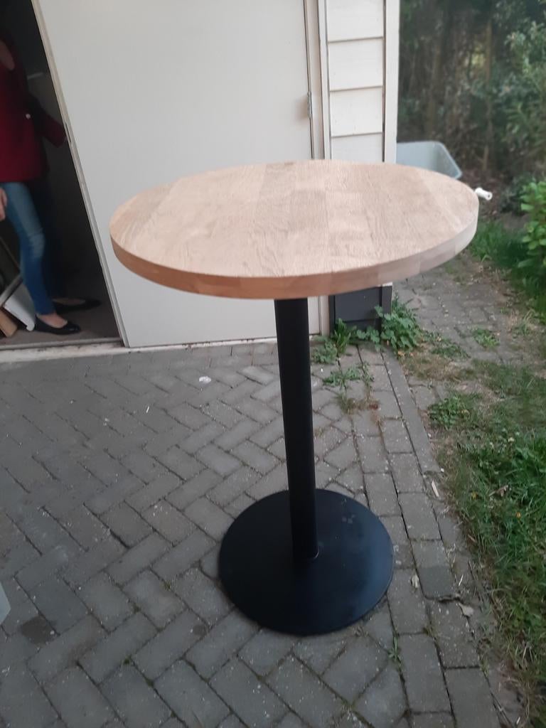 Bartafel statafel eiken massief, Ophalen of Verzenden