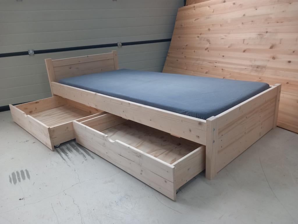 Bed Rob 90x200 + 2 laden, 85 tot 100 cm, Nieuw, 180 cm of meer, Ophalen