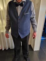 Stijlvol heren gilet met strik - Blauw, Kleding | Heren, Kostuums en Colberts, Maat 52/54 (L), Onbekend, Blauw, Ophalen of Verzenden