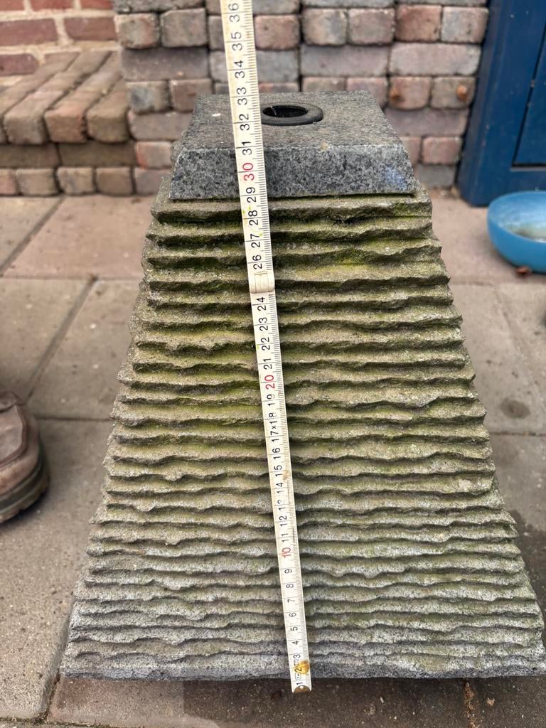 Granieten waterfontein grijs, Ophalen, Gebruikt, Graniet, Waterornament