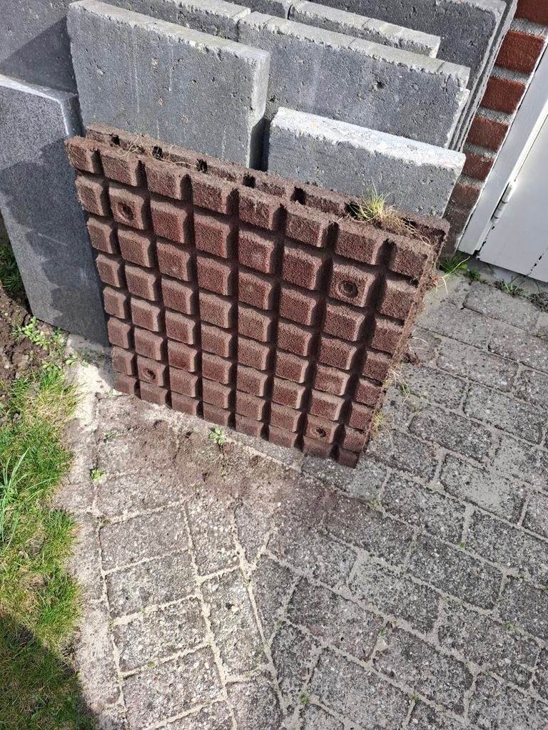 4x rubberen tegels, Ophalen, Gebruikt, Overige typen