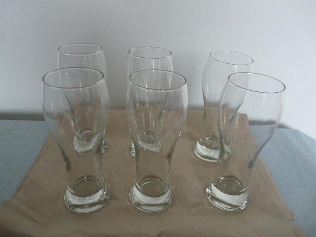 6 aparte bierglazen voor speciaal bier bolglas, Ophalen of Verzenden, Zo goed als nieuw, Bierglas