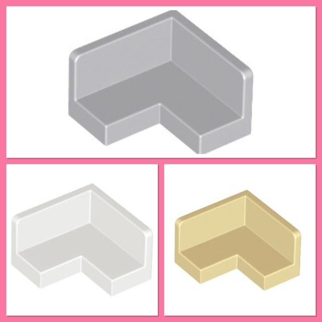 lego 2x2 hoek panelen in grijs, wit of beige, Ophalen of Verzenden, Nieuw, Losse stenen, Lego