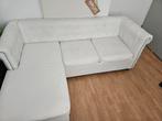Kleine witte hoekbank - Chesterfield stijl, Huis en Inrichting, Ophalen, Gebruikt, 100 tot 125 cm, Chesterfield